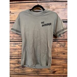 Free People X Sandrine Rose The Vintage Crew Olive Drab The Outsider TShirt Sz M